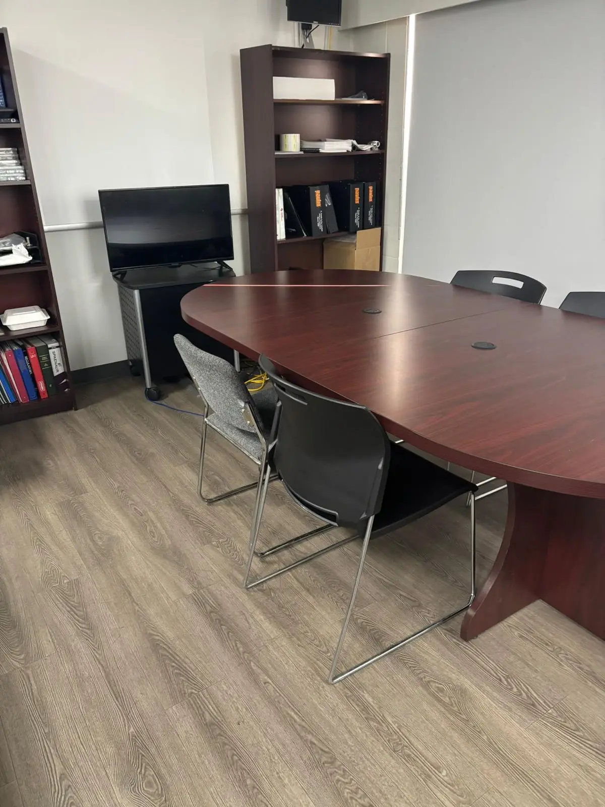 Conference room table and chairs