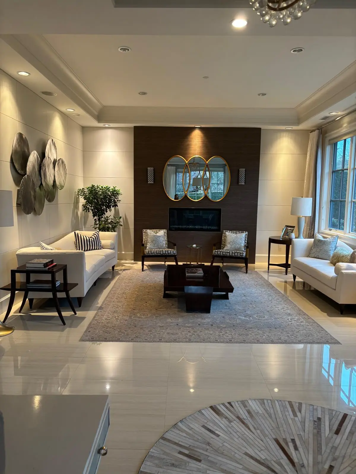Living room with sofa and television